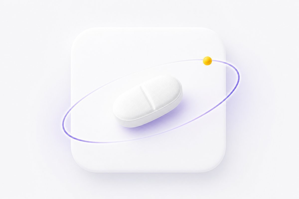 Artvigil 50 mg tablets on a wake card