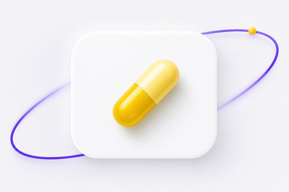 Doryx 100 mg DR capsule on a sun-and-food card